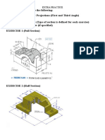 Practice Examples of AutoCad Ortho Projections