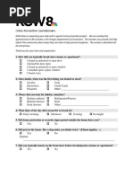 Crime Prevention Questionnaire