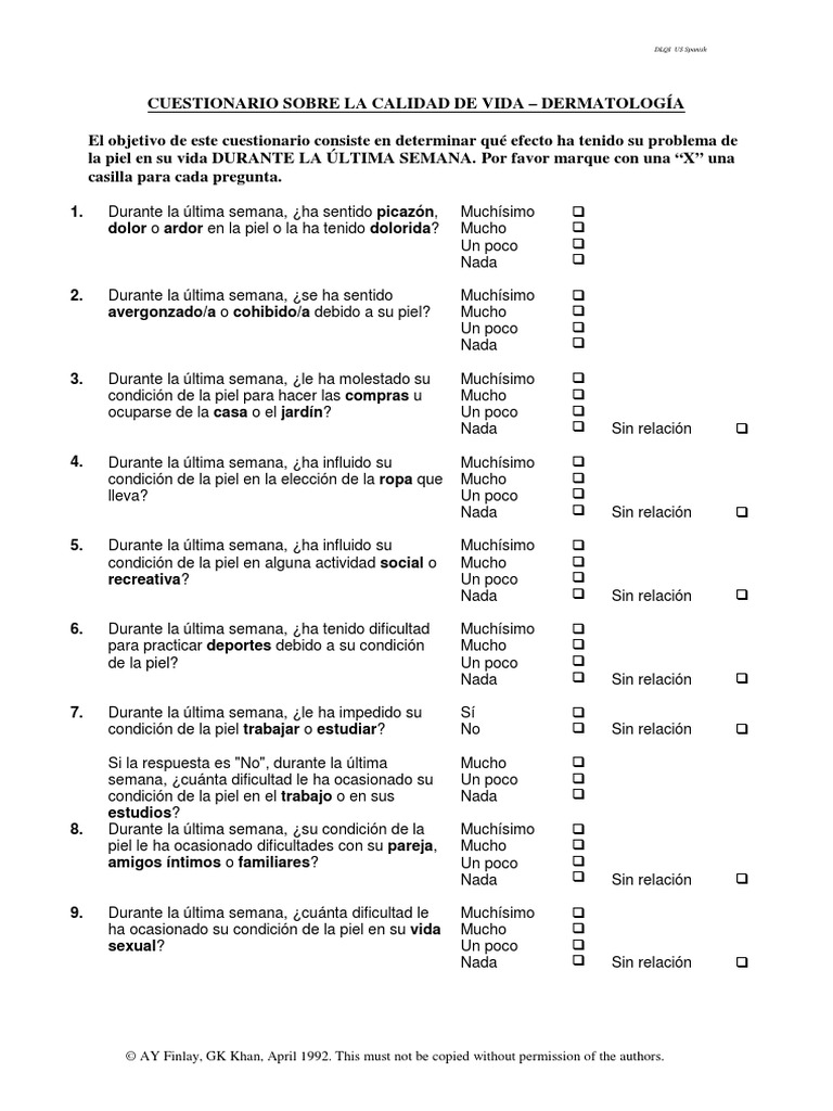 DLQI Es | PDF