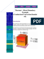 Thermal - Mixed Boundary Example (Conduction/Convection/Insulat Ed)