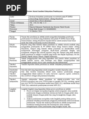 Contoh Review Jurnal Pdf