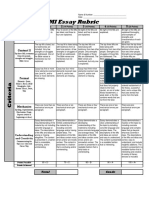 Multiple Intelligences Rubric