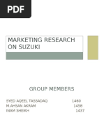 Marketing Research on Suzuki