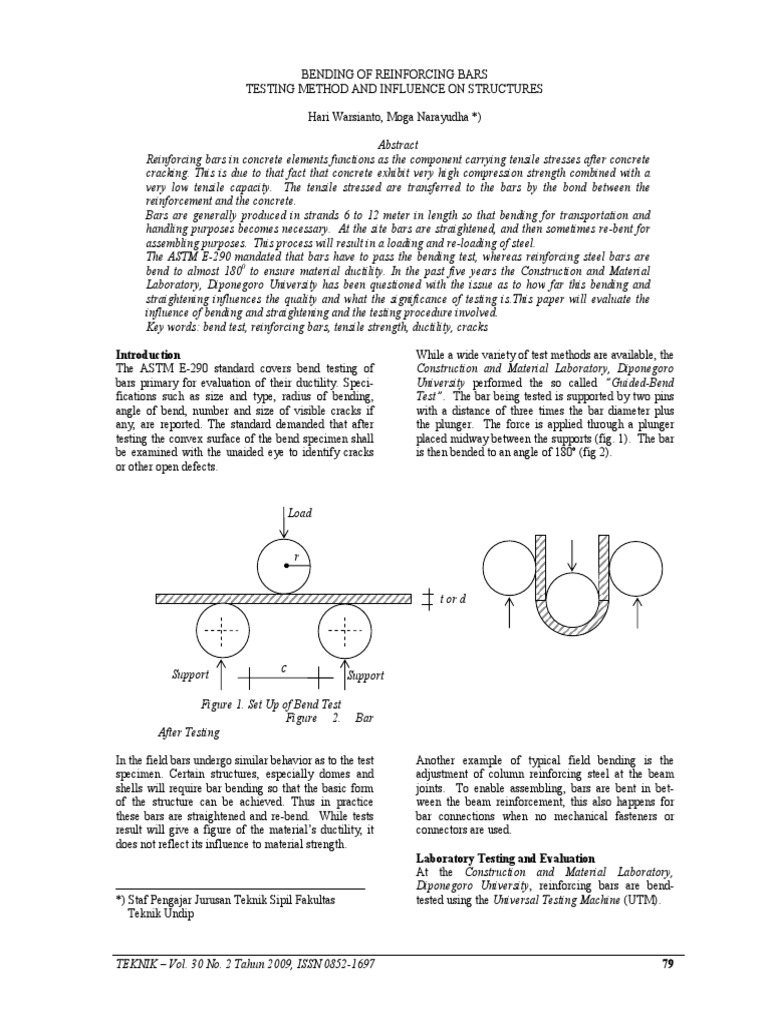 Test Bending Rebar PDF Deformation (Engineering) Fracture