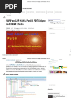 Abap on Sap Hana. Part II
