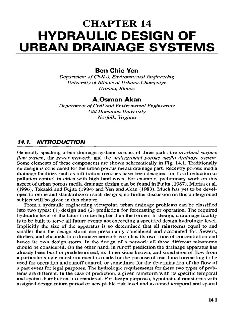 14 - Hydraulic Design of Urban Drainage Systems PDF | PDF | Fluid ...