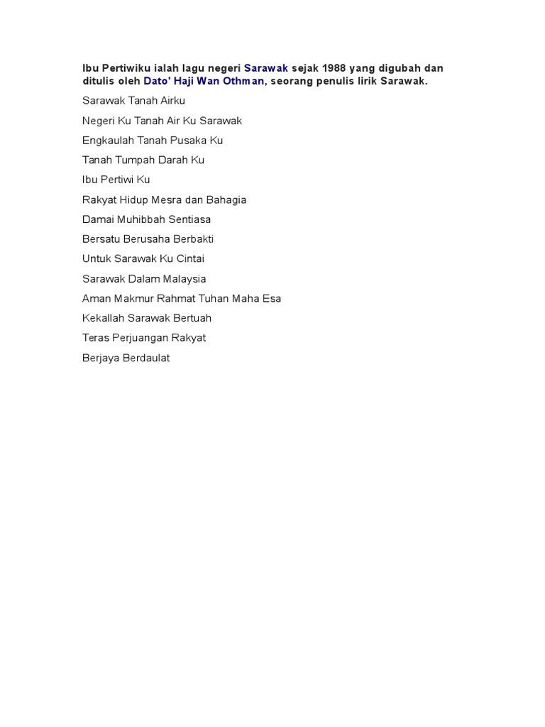 Lagu Ibu Pertiwiku Pdf