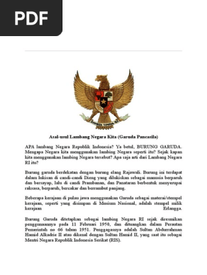 Asal Usul Lambang Negara Kita Garuda Pancasila