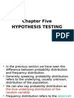 Chapter Five Hypothesis Testing
