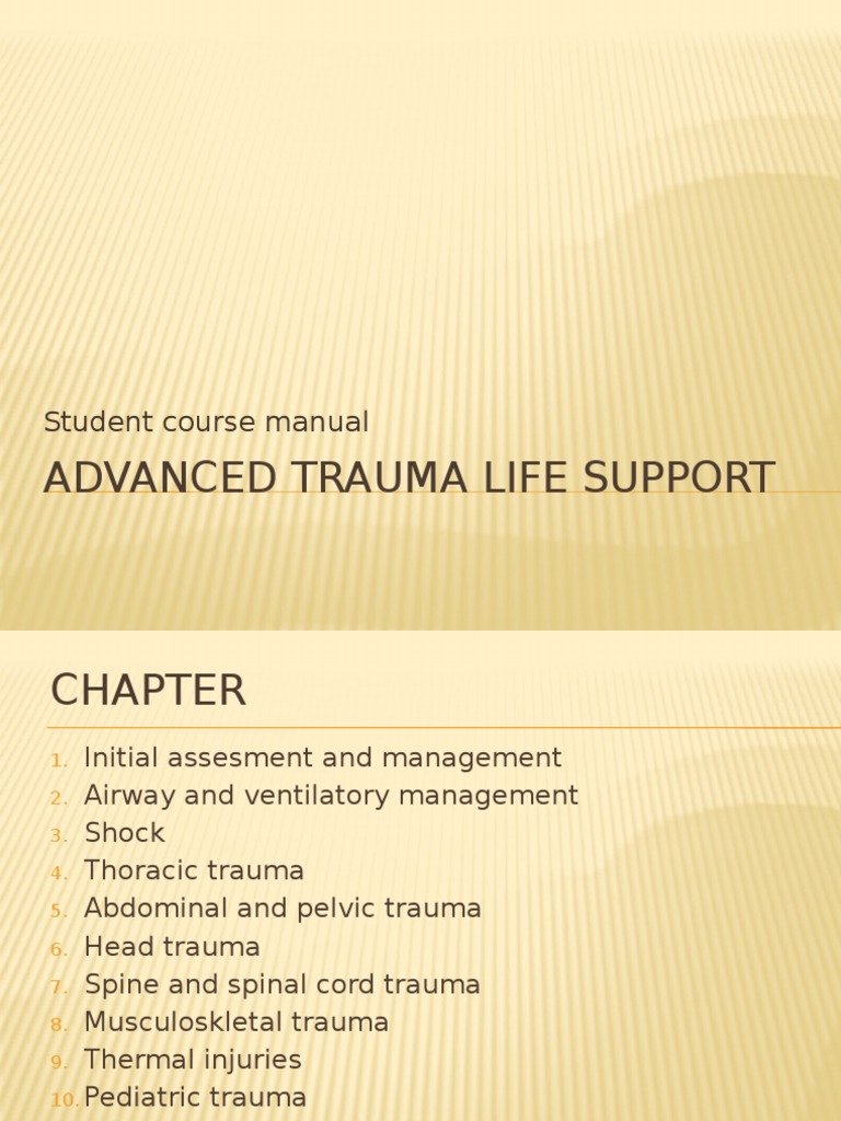 ATLS 2025: Spinal Injury Management | PDF | Major Trauma | Bleeding