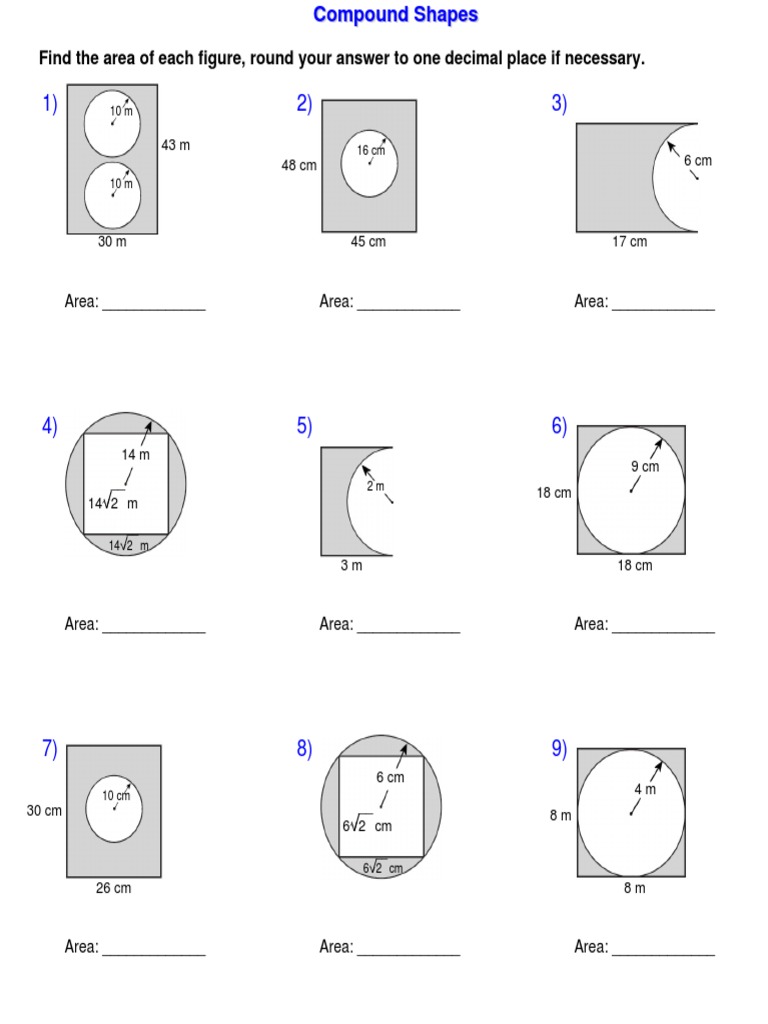 Compound Areas Circles Squares | PDF | Teaching Methods & Materials | Art