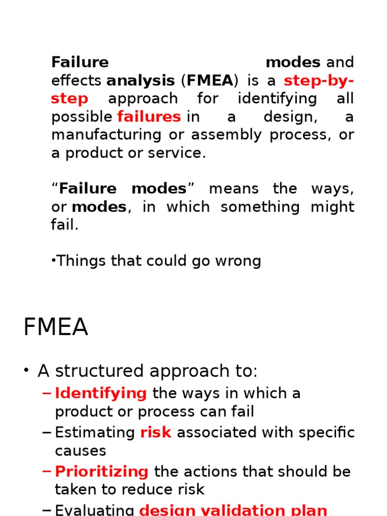 Failure Modes And: Step-By-Step Failures | PDF | Production And ...