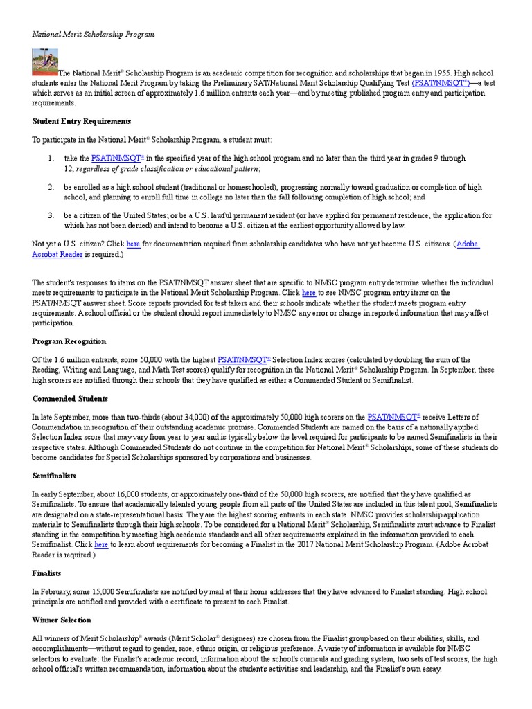 national merit scholarship essay
