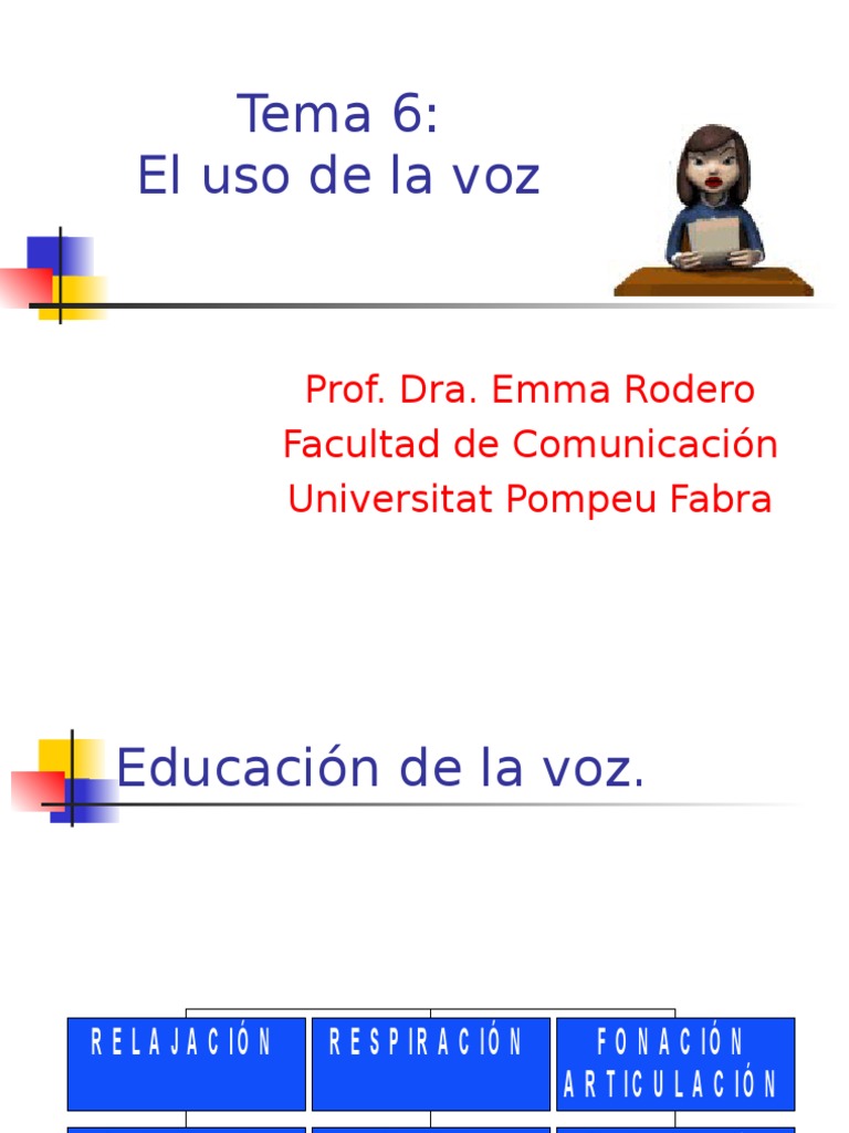 Educación y Ejercicios de la Voz | PDF | Otorrinolaringología ...