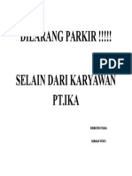 Dilarang Parkir