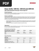 Esso Uniflo Engine Oils Overview | PDF