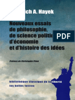 Friedrich A Hayek Christophe Piton Nouveaux Essais de Philosophie de Science Politique D Economie Et D Histoire Des Idees Les Belles Lettres 2008 PDF