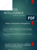 Business Intelligence: "Learn As You Grow"