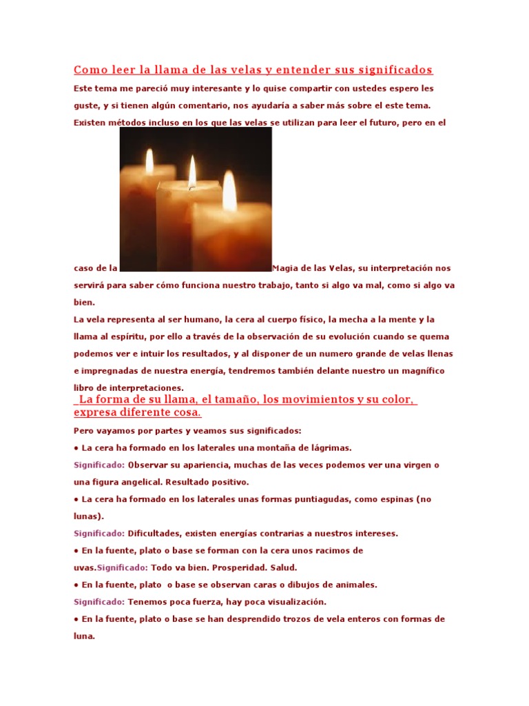 Como Leer La Llama de Las Velas y Entender Sus Significados Rituales