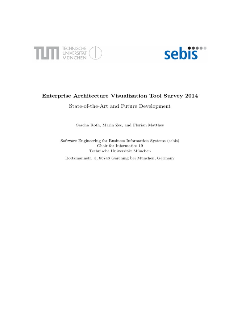 Enterprise Architecture Visualization Tool Survey 2014 | PDF ...