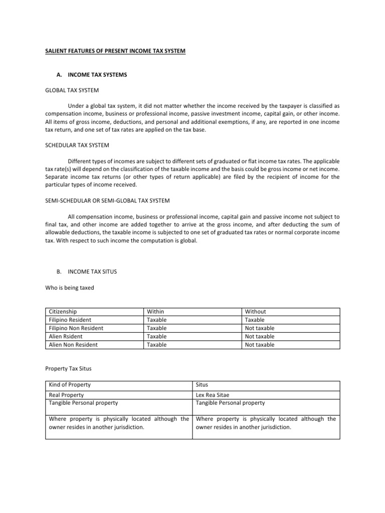 Income Tax Matatag Notes PDF | PDF