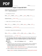 Chapter 14 REVIEW Answer Key