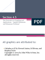 Section 4.5: The Derivative in Graphing and Applications: "Applied Maximum and Minimum Problems"