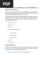 Oracle DB 11gr2 Installation On Oracle Linux 7