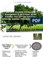 Ekstraksi dan Formulasi Nanoemulsi Ekstrak Akar Kawao (Millettia sericea) sebagai Bahan Pengawet Alami