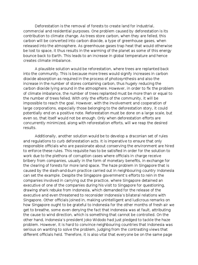 Deforestation argument image