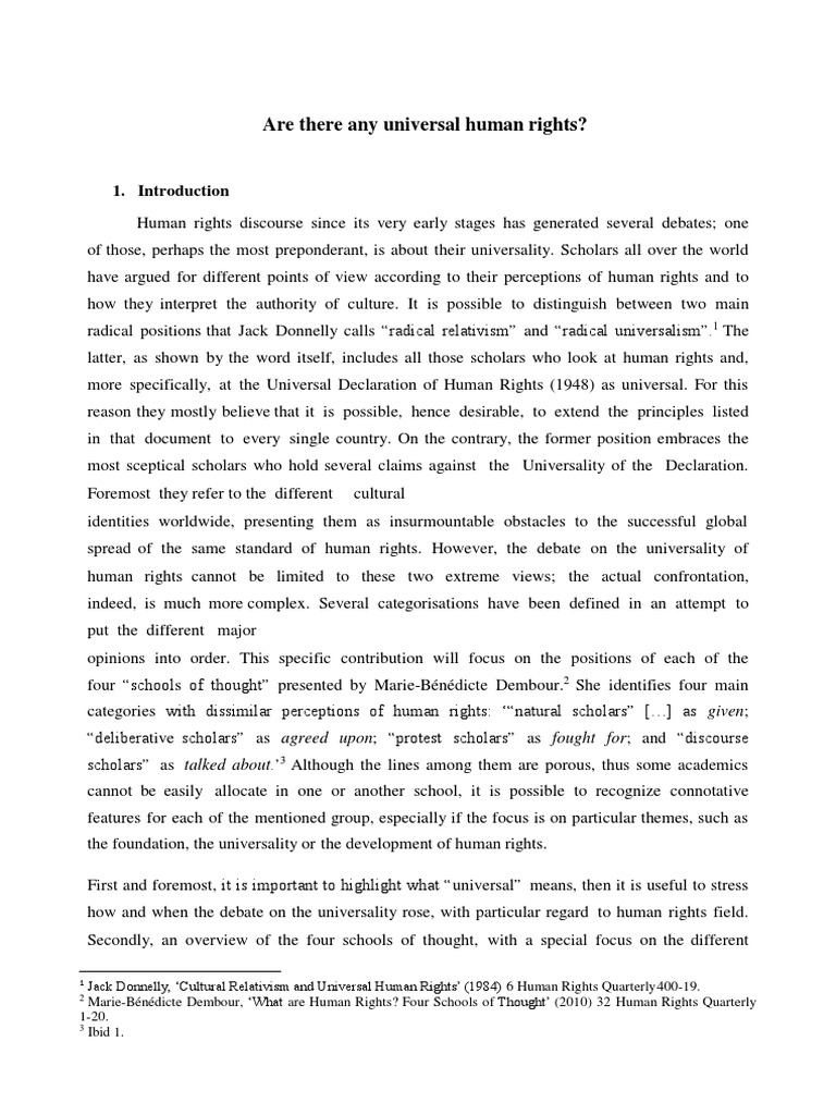 The Universality of Human Rights | PDF | European Convention On Human ...