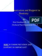Communication and Rapport in Dentistry