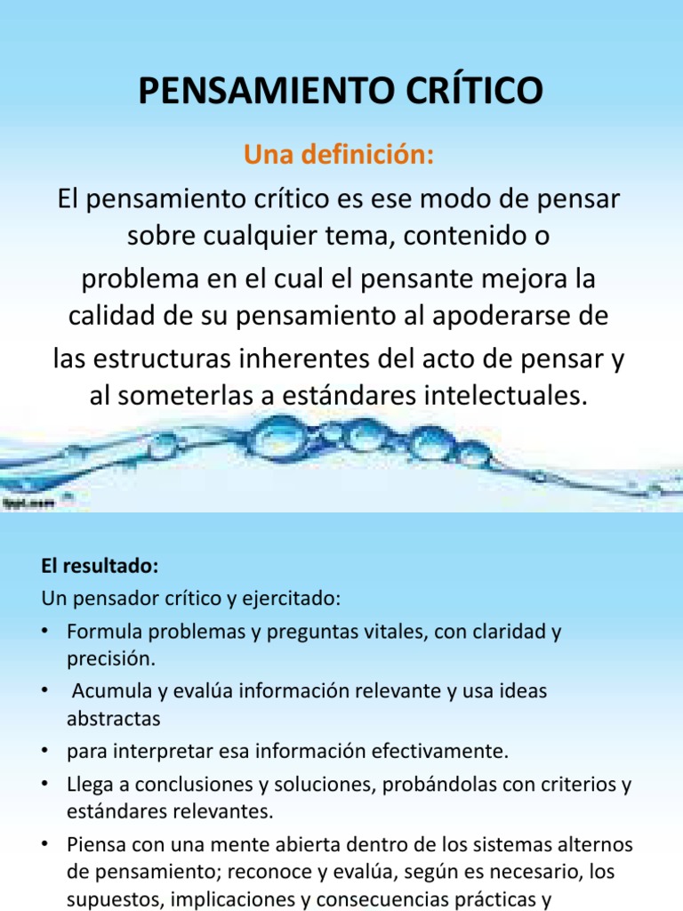 Pensamiento Crítico PR | PDF | Crecimiento personal y profesional ...