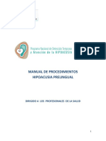 Manual de Procedimientos Diagnosticos en Hipoacusia