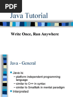 Java Tutorial: Write Once, Run Anywhere