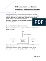 Dynamic Behavior of Measurement Systems