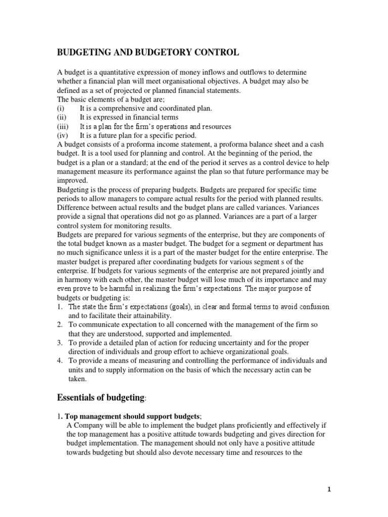 FIN612 Notes 2 PDF | PDF | Expense | Budget