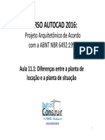 Planta Locação X Planta Situação - Desenho Arquitetônico