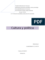 Cultura y Politica