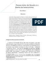 Fernando Pessoa Leitor de Novalis e o Problema Da Heteronímia PDF