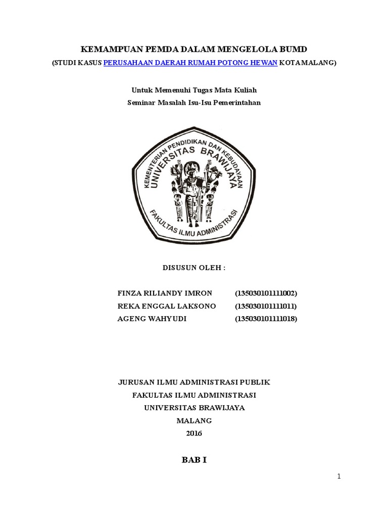 Contoh Bumd Di Kota Malang - Simak Gambar Berikut