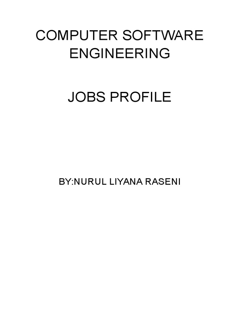 Computer Software Engineering Pdf Specification Technical Standard