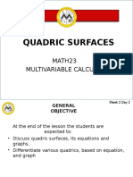 1 Quadric Surfaces (1)