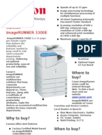 Brochure Canon ImageRUNNER 3300E