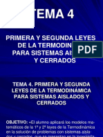 Tema 4 Educafi 1 y 2 Leyes para Sistemas Aislados y Cerrdos