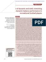 Comparison of Dynamic and Static Stretching On Dynamic Balance Performance in Recreational Football Players