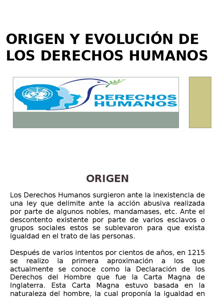 Origen y Evolucion de Los Derechos Humanos | PDF | Naciones Unidas ...