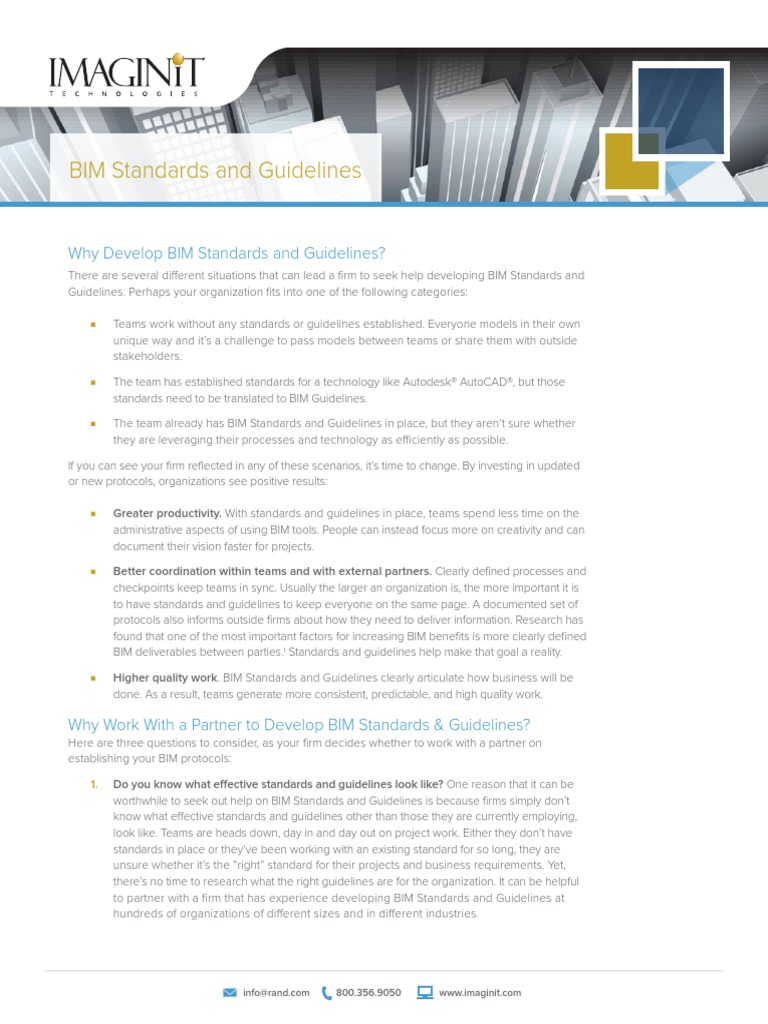 Why Develop BIM Standards and Guidelines? | PDF | Building Information ...