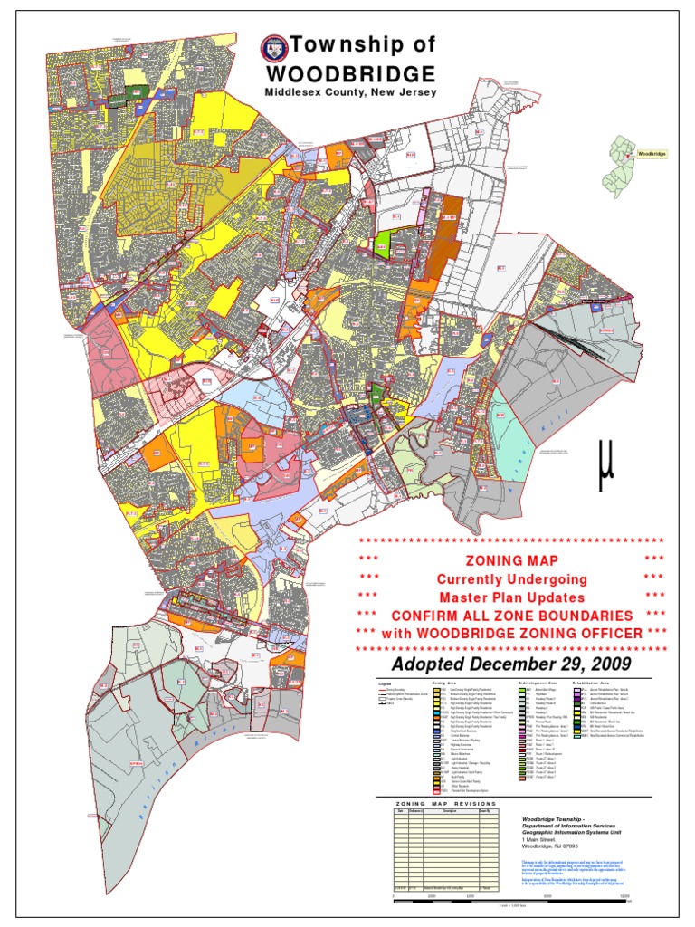 2010 Woodbridge Township Official Zoning Map