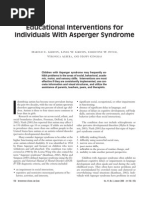 Download Aspergers - Educational Interventions by roedershaffer SN3294808 doc pdf